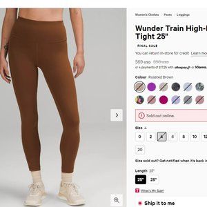 Wunder Train High-Rise Tight 25"